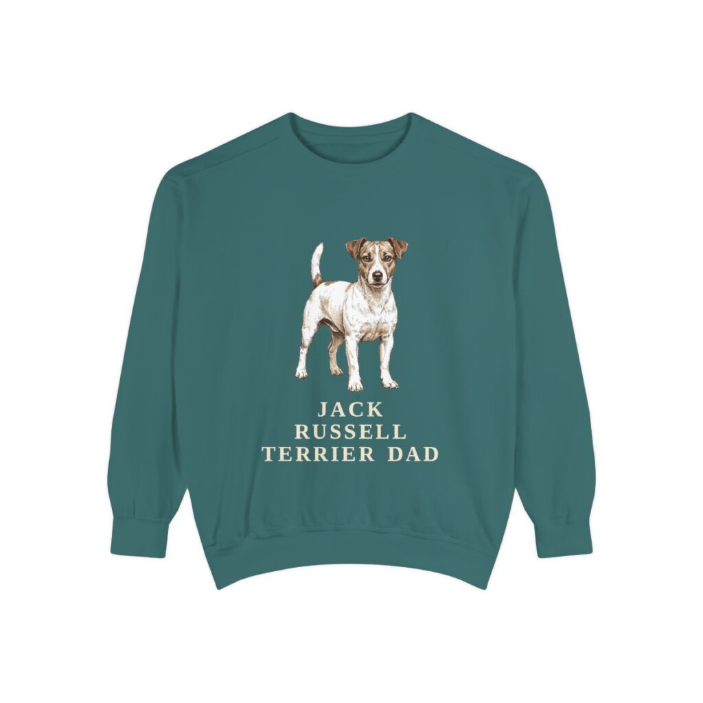 Jack Russell Terrier Dad Sweatshirt, Blue Spruce, front view