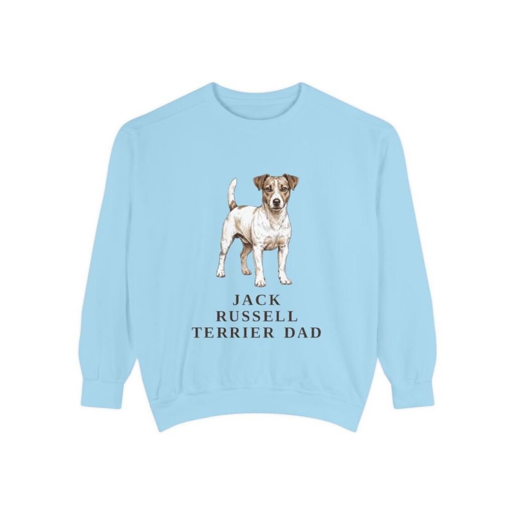 Jack Russell Terrier Dad Sweatshirt, Chambray, front view