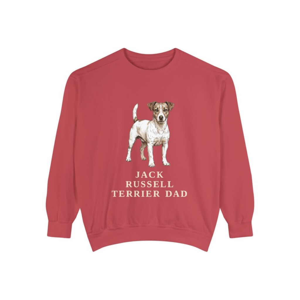 Jack Russell Terrier Dad Sweatshirt, Crimson, front view
