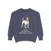 Jack Russell Terrier Dad Sweatshirt, Denim, front view