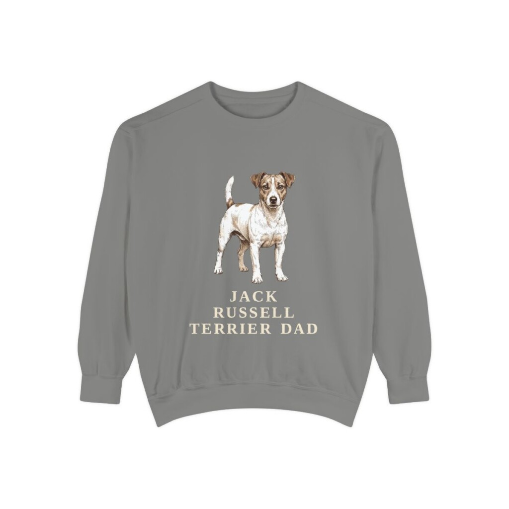 Jack Russell Terrier Dad Sweatshirt, Grey, front view