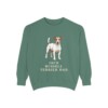Jack Russell Terrier Dad Sweatshirt, Light Green, front view