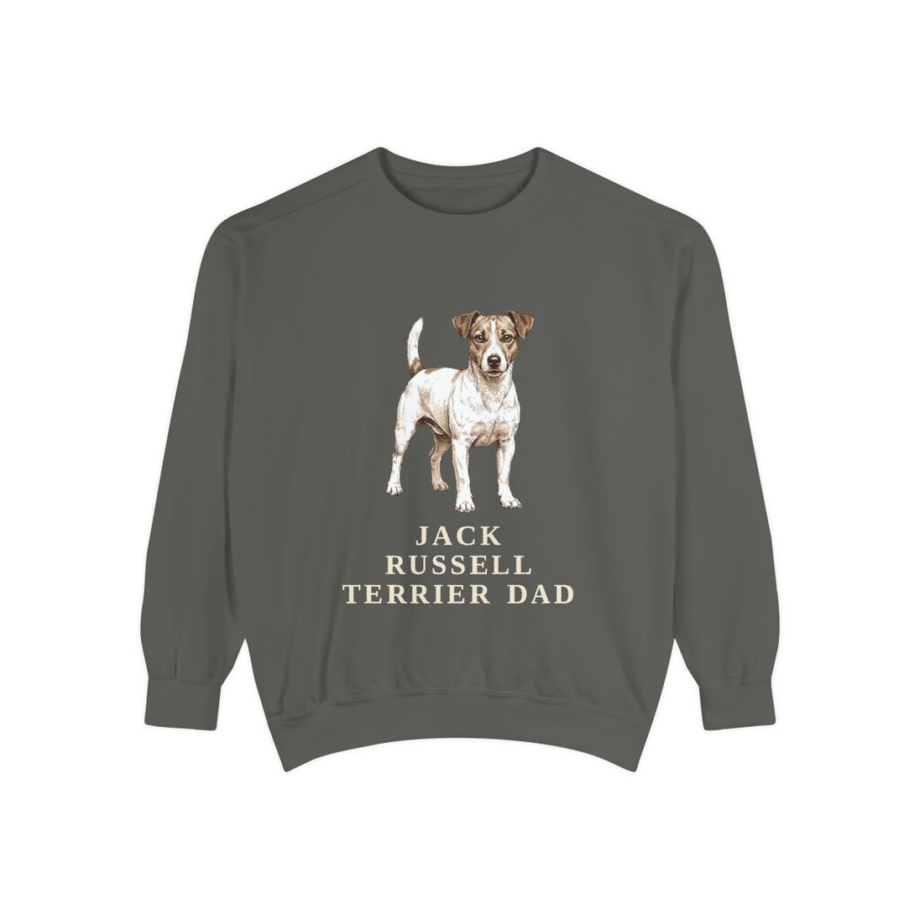 Jack Russell Terrier Dad Sweatshirt, Pepper, front view