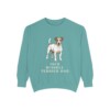 Jack Russell Terrier Dad Sweatshirt, Seafoam, front view