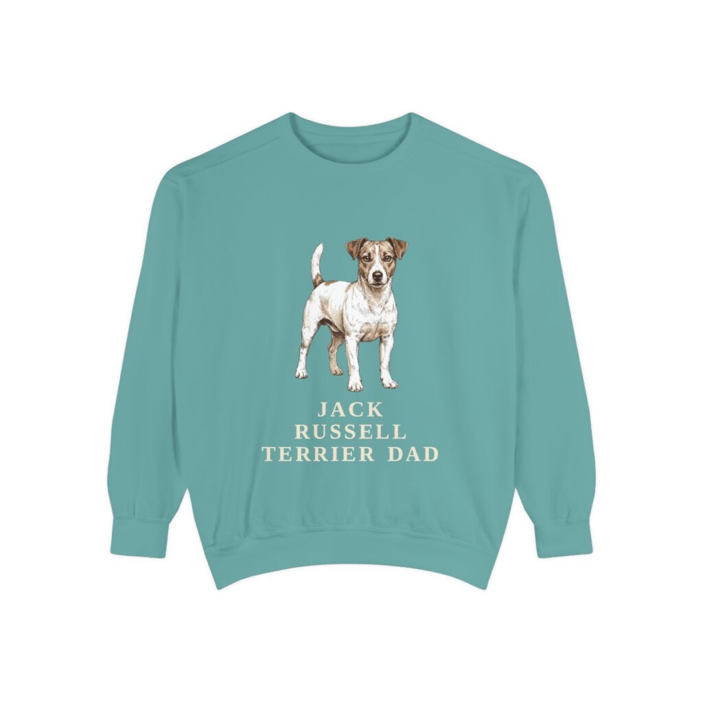 Jack Russell Terrier Dad Sweatshirt, Seafoam, front view