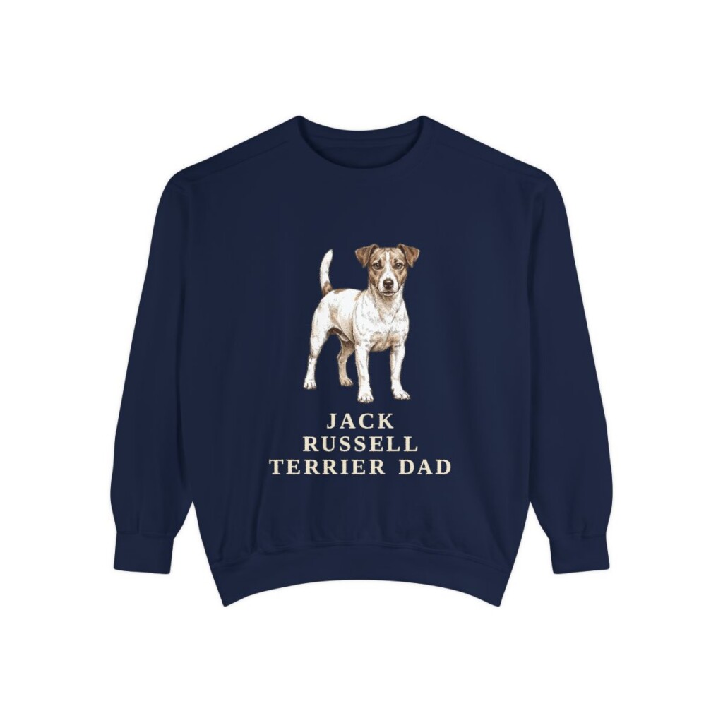 Jack Russell Terrier Dad Sweatshirt, True Navy, front view