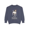 jack-russell-terrier-sweatshirt-denim Jack Russell Terrier Sweatshirt, Denim, front view
