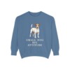Jack Russell Terrier Humor Sweatshirt, Blue Jean, front view