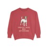 Jack Russell Terrier Humor Sweatshirt, Crimson, front view