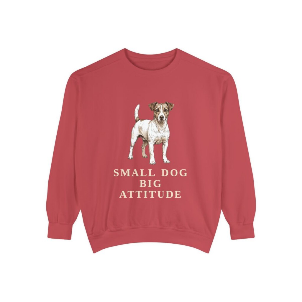 Jack Russell Terrier Humor Sweatshirt, Crimson, front view