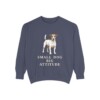 Jack Russell Terrier Humor Sweatshirt, Denim, front view