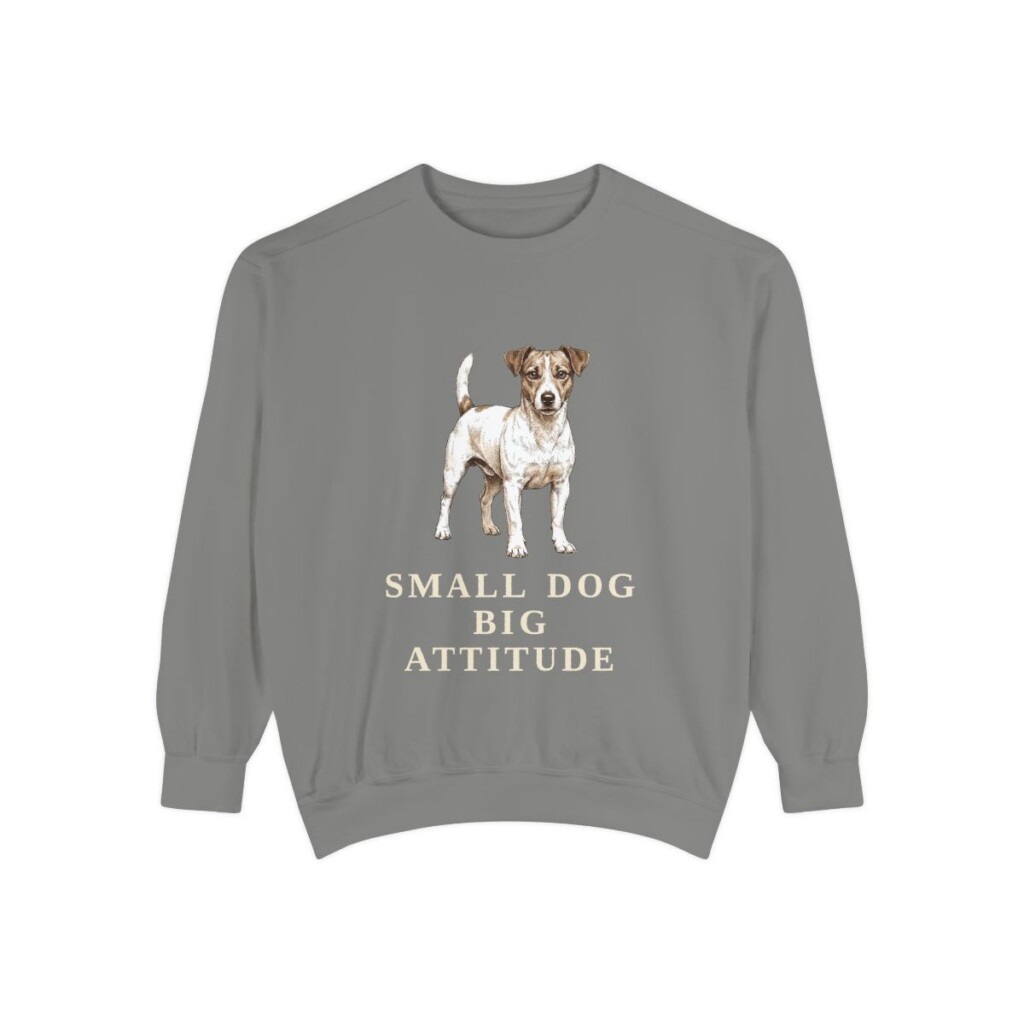 Jack Russell Terrier Humor Sweatshirt, Grey, front view