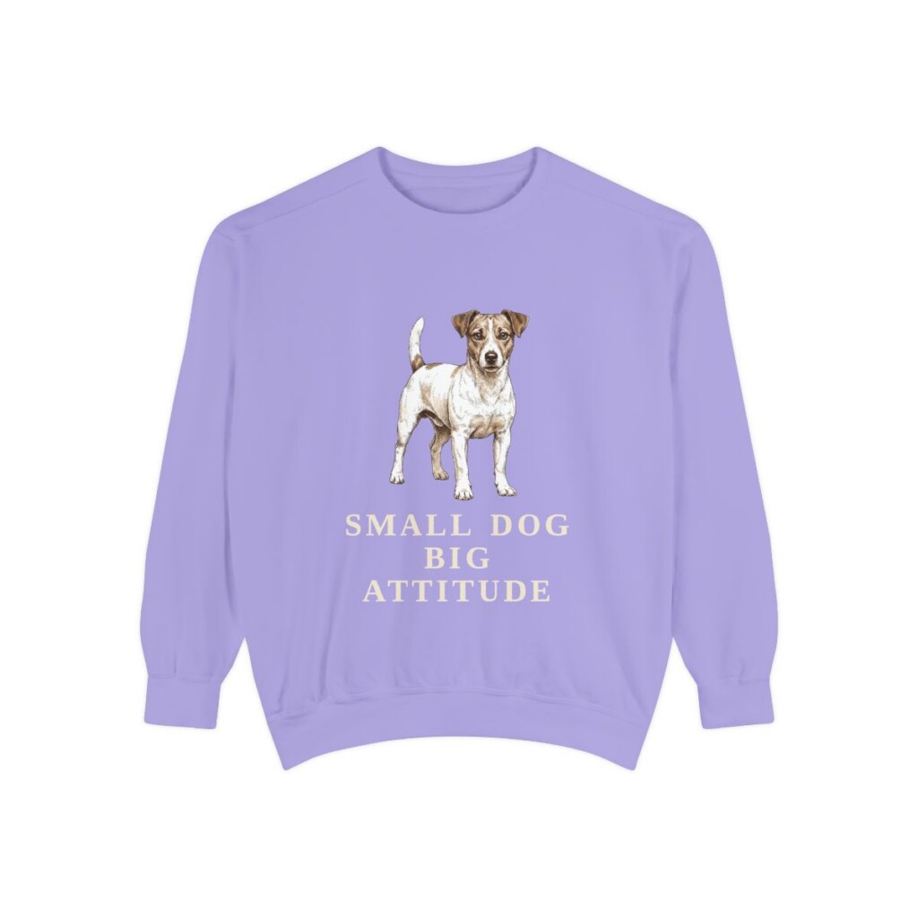 Jack Russell Terrier Humor Sweatshirt, Violet, front view