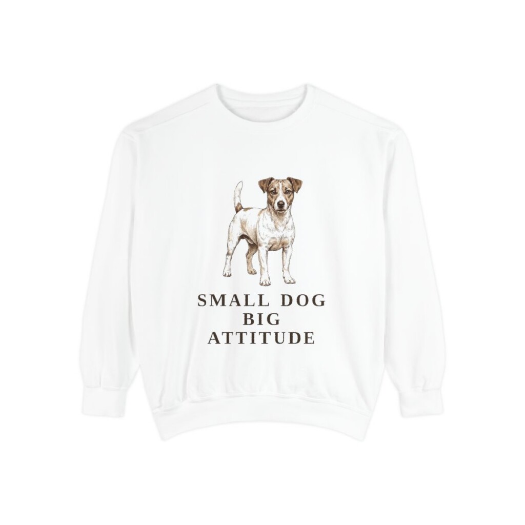 Jack Russell Terrier Humor Sweatshirt, White, front view