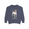 jack-russell-terrier-sweatshirt-latin-denim-1 Jack Russell Terrier Latin Sweatshirt, Denim, front view