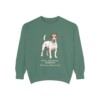jack-russell-terrier-sweatshirt-latin-light-green-1 Jack Russell Terrier Latin Sweatshirt, Light Green, front view