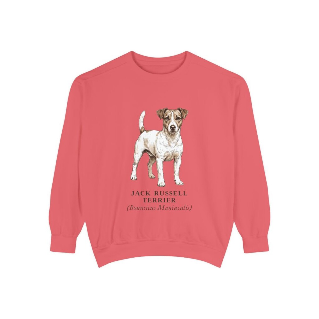 jack-russell-terrier-sweatshirt-latin-watermelon-1 Jack Russell Terrier Latin Sweatshirt, Watermelon, front view