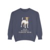 Jack Russell Terrier Mom Sweatshirt, Denim, front view