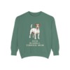 Jack Russell Terrier Mom Sweatshirt, Light Green, front view