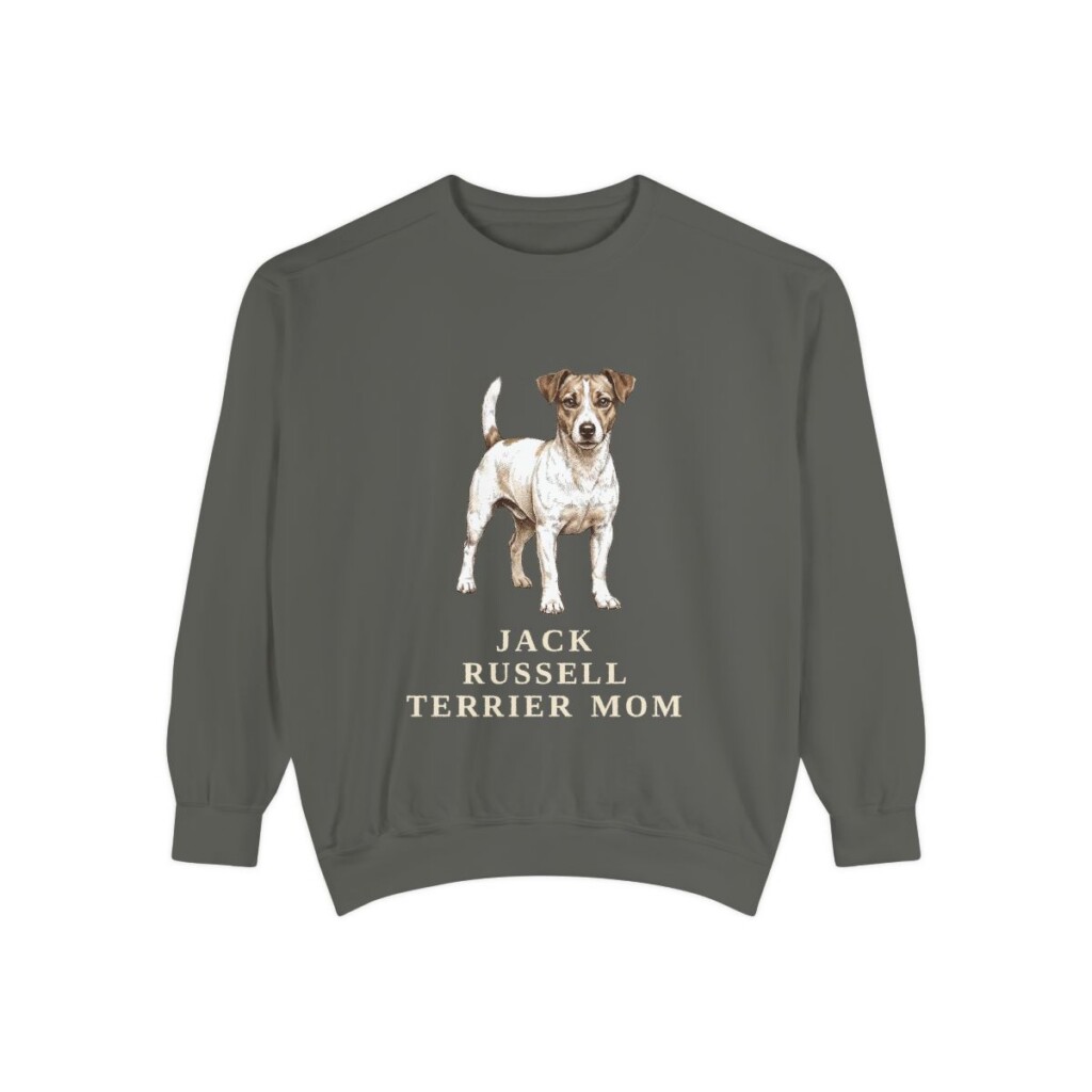Jack Russell Terrier Mom Sweatshirt, Pepper, front view