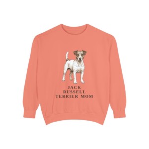 Jack Russell Terrier Mom Sweatshirt, Terracotta, front view