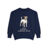 Jack Russell Terrier Mom Sweatshirt, True Navy, front view