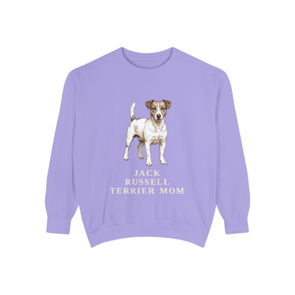Jack Russell Terrier Mom Sweatshirt, Violet, front view