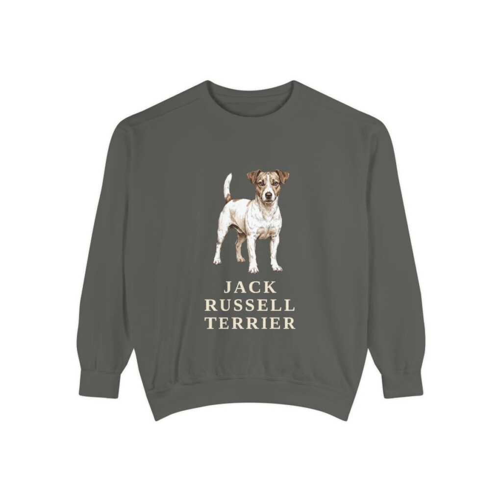 jack-russell-terrier-sweatshirt-pepper Jack Russell Terrier Sweatshirt, Pepper, front view