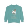 jack-russell-terrier-sweatshirt-seafoam Jack Russell Terrier Sweatshirt, Seafoam, front view