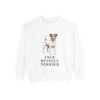 jack-russell-terrier-sweatshirt-white Jack Russell Terrier Sweatshirt, White, front view