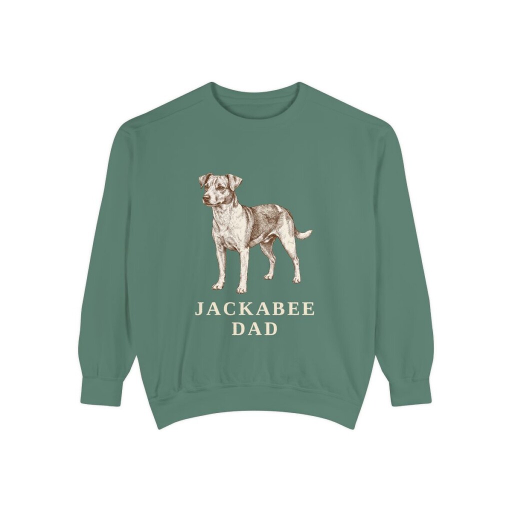 Jackabee Dad Sweatshirt, Light Green, front view