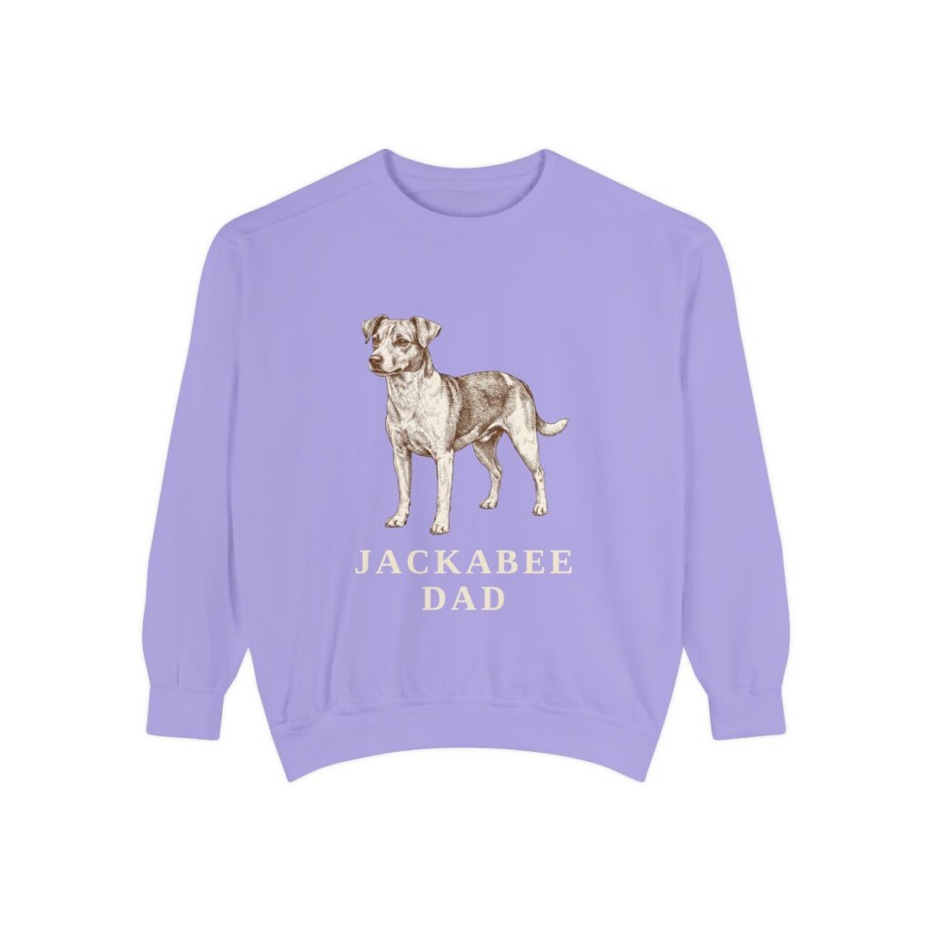 Jackabee Dad Sweatshirt, Violet, front view