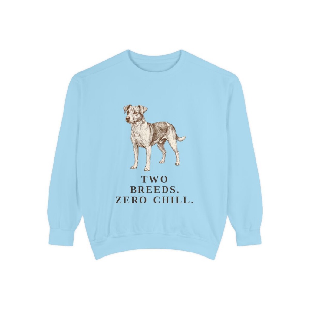 Jackabee Humor Sweatshirt, Chambray, front view