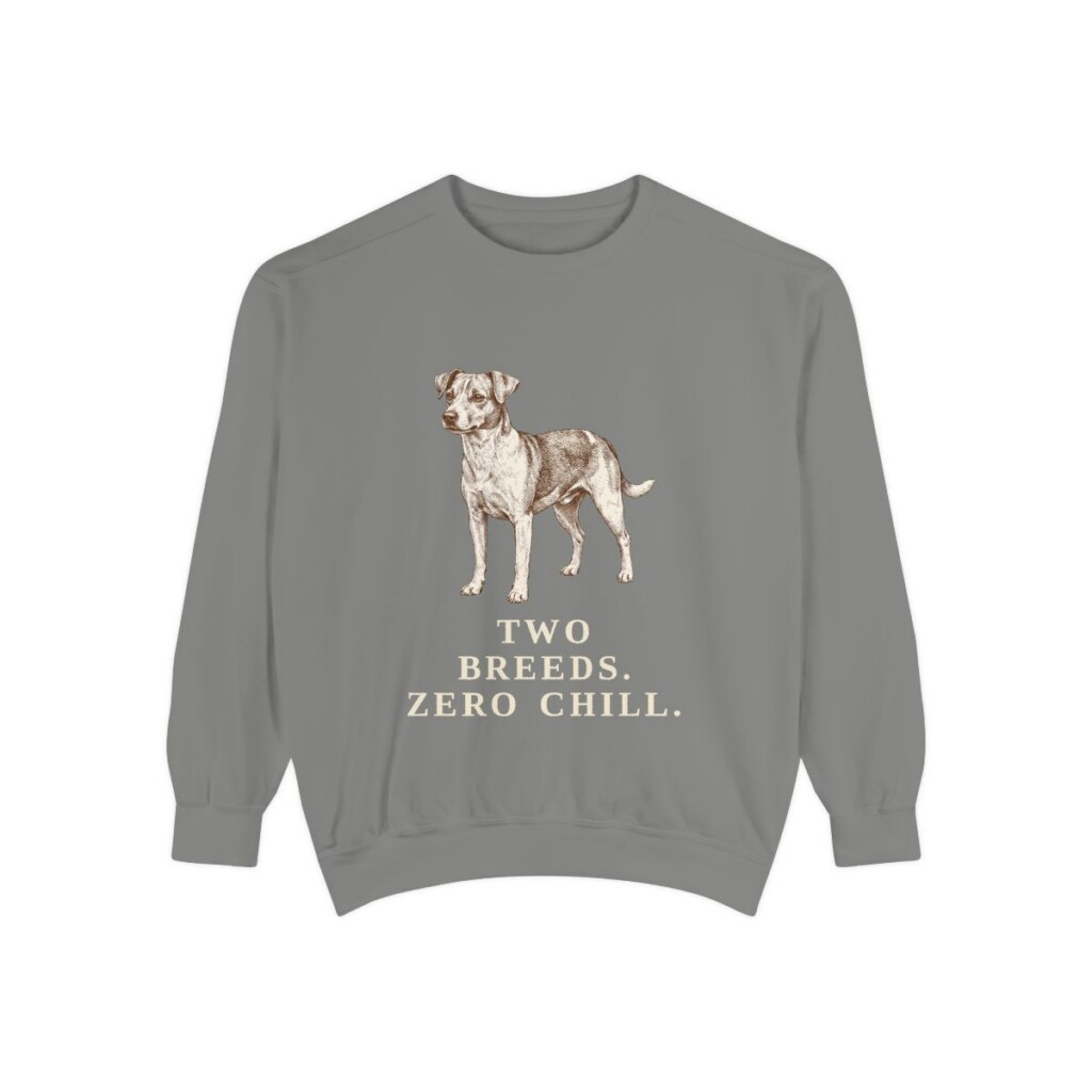 Jackabee Humor Sweatshirt, Grey, front view