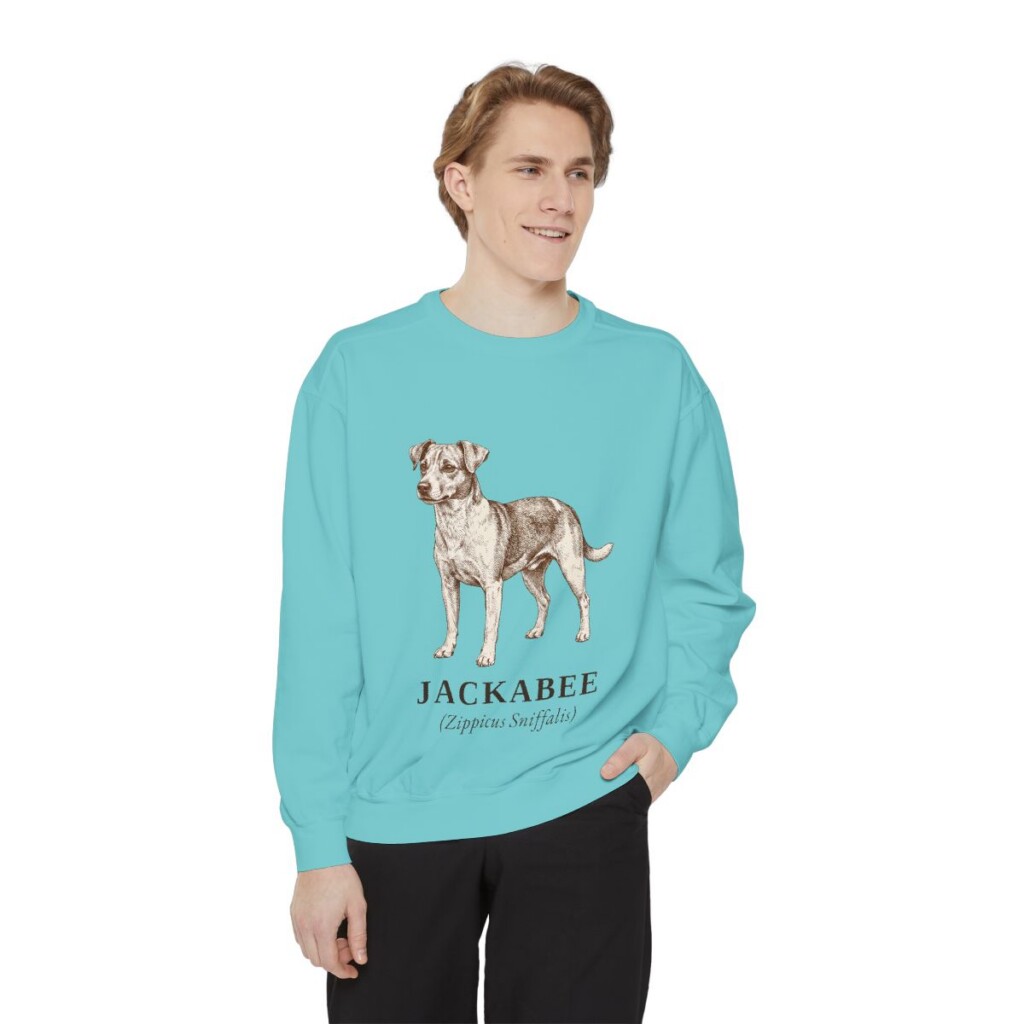 Jackabee Latin Sweatshirt, Chalky Mint, person 1 front