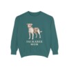 Jackabee Mom Sweatshirt, Blue Spruce, front view
