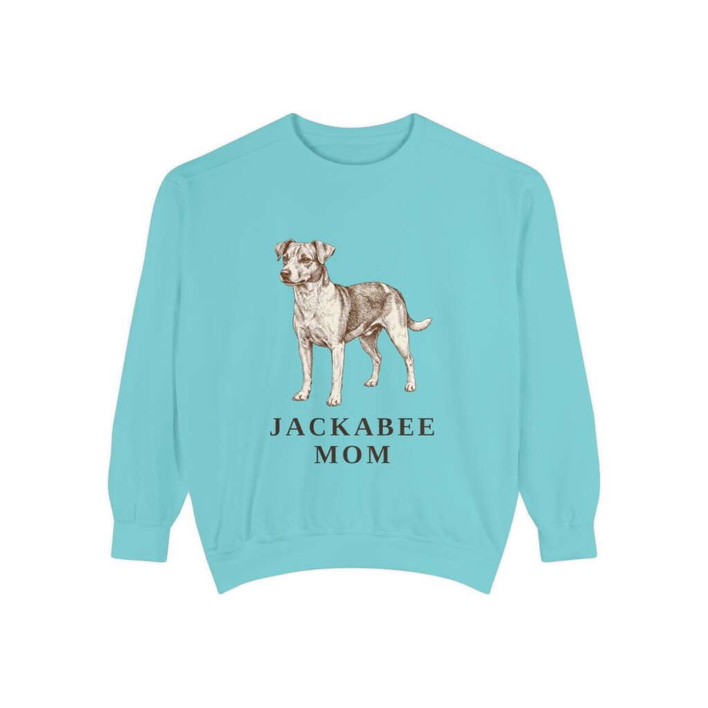 Jackabee Mom Sweatshirt, Chalky Mint, front view