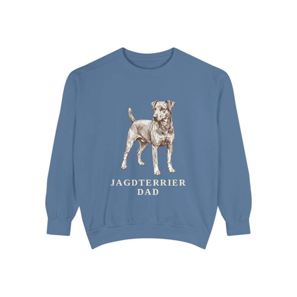 Jagdterrier Dad Sweatshirt, Blue Jean, front view