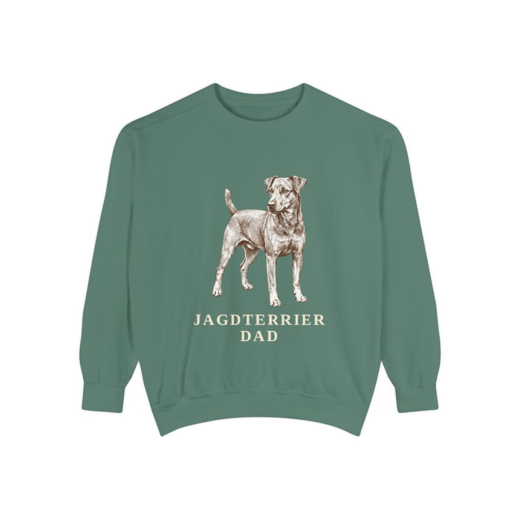 Jagdterrier Dad Sweatshirt, Light Green, front view