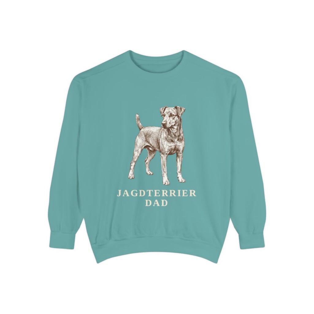 Jagdterrier Dad Sweatshirt, Seafoam, front view