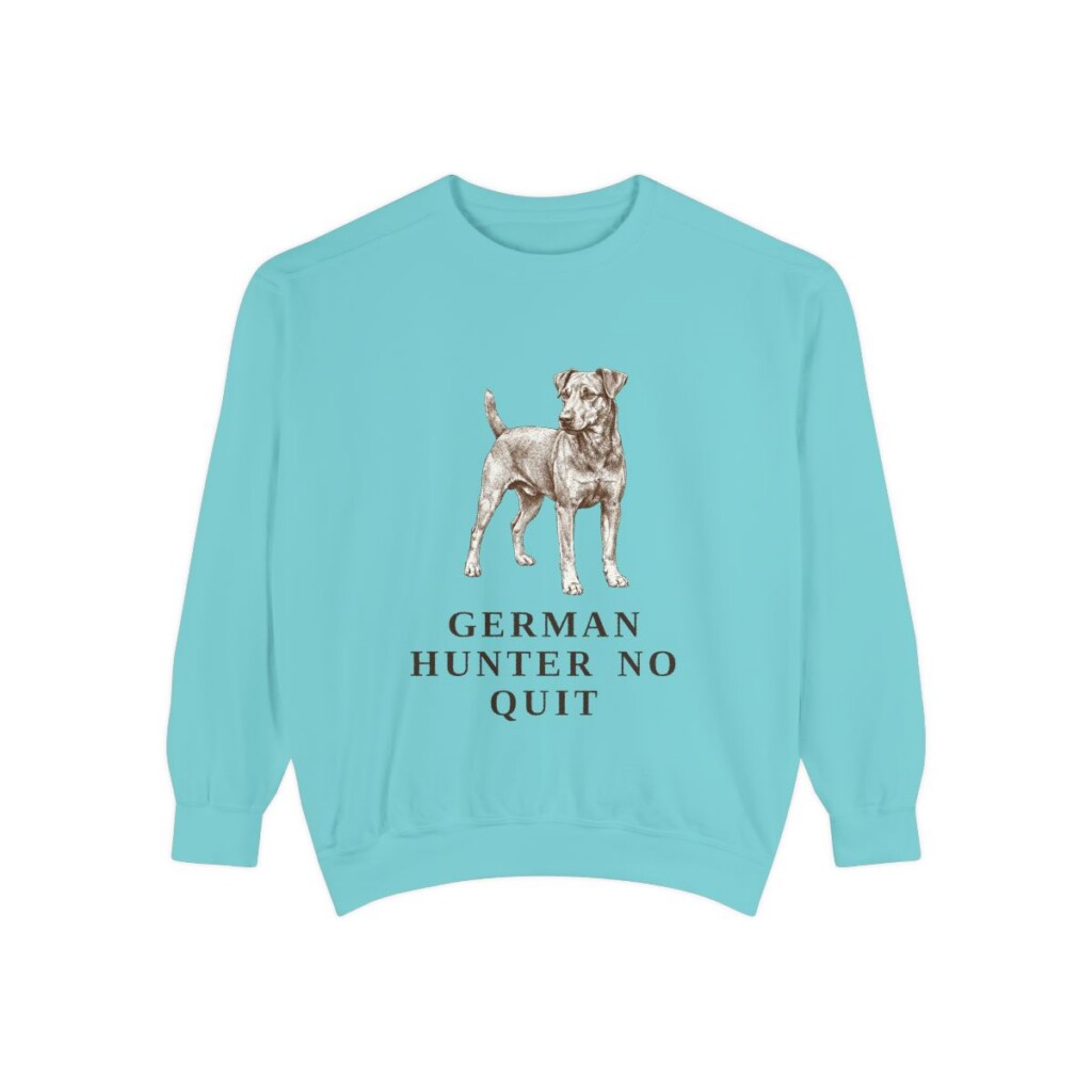 Jagdterrier Humor Sweatshirt, Chalky Mint, front view