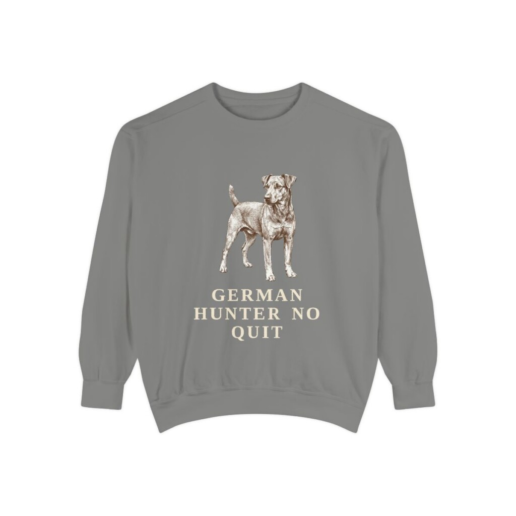 Jagdterrier Humor Sweatshirt, Grey, front view