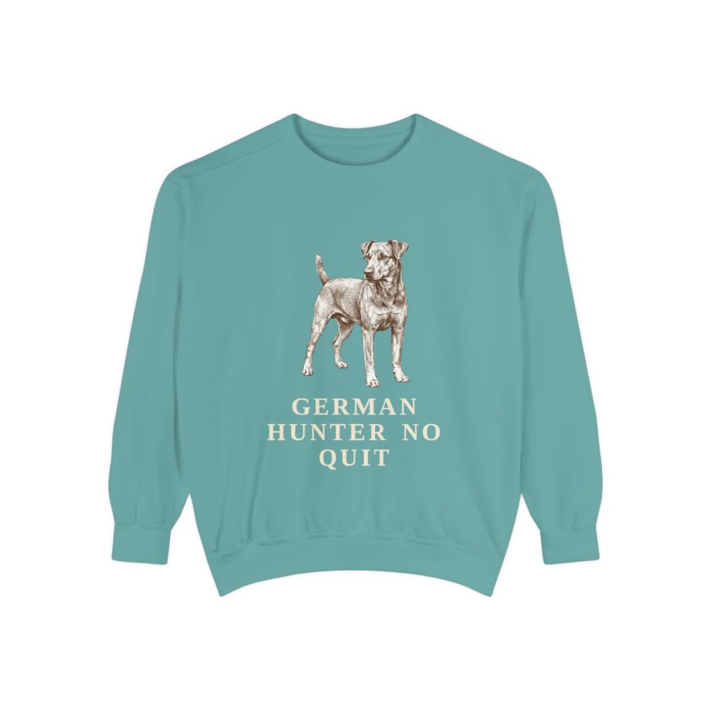 Jagdterrier Humor Sweatshirt, Seafoam, front view