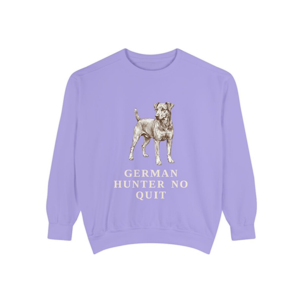 Jagdterrier Humor Sweatshirt, Violet, front view