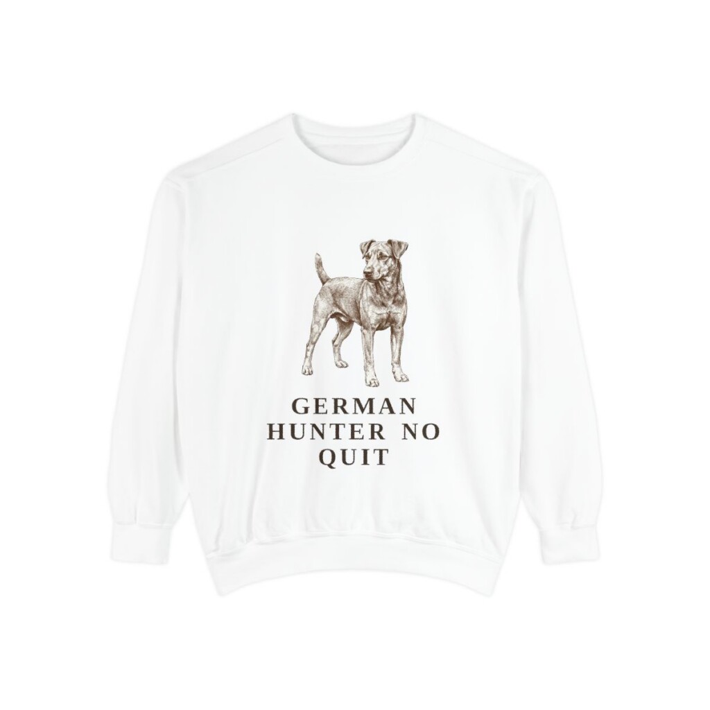 Jagdterrier Humor Sweatshirt, White, front view