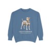 jagdterrier-sweatshirt-latin-blue-jean Jagdterrier Latin Sweatshirt, Blue Jean, front view