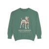 jagdterrier-sweatshirt-latin-light-green Jagdterrier Latin Sweatshirt, Light Green, front view