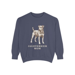 jagdterrier-sweatshirt-mom-denim Jagdterrier Mom Sweatshirt, Denim, front view