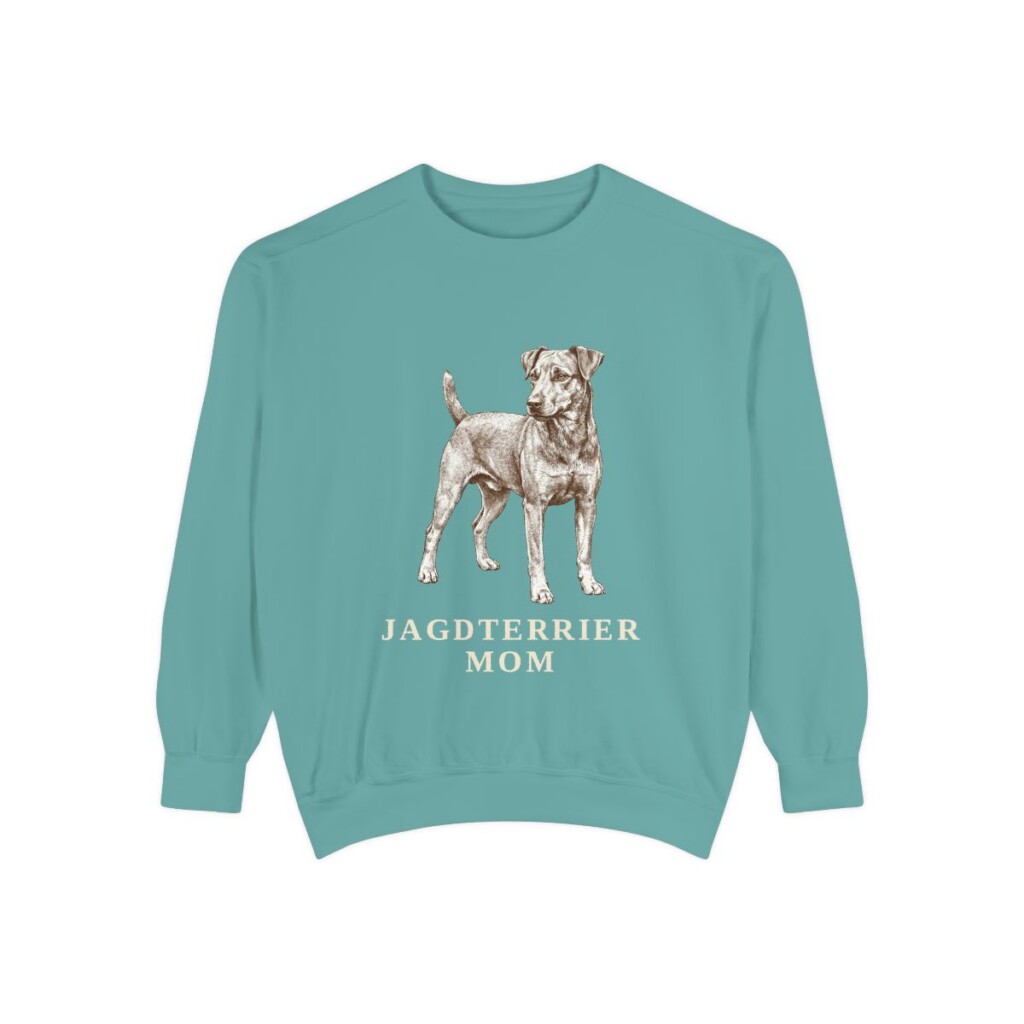 Jagdterrier Mom Sweatshirt, Seafoam, front view