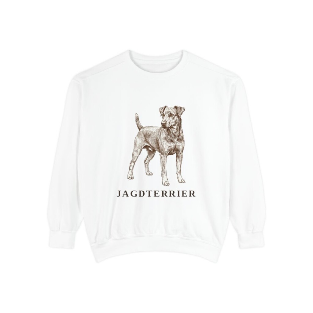 Jagdterrier Sweatshirt, White, front view